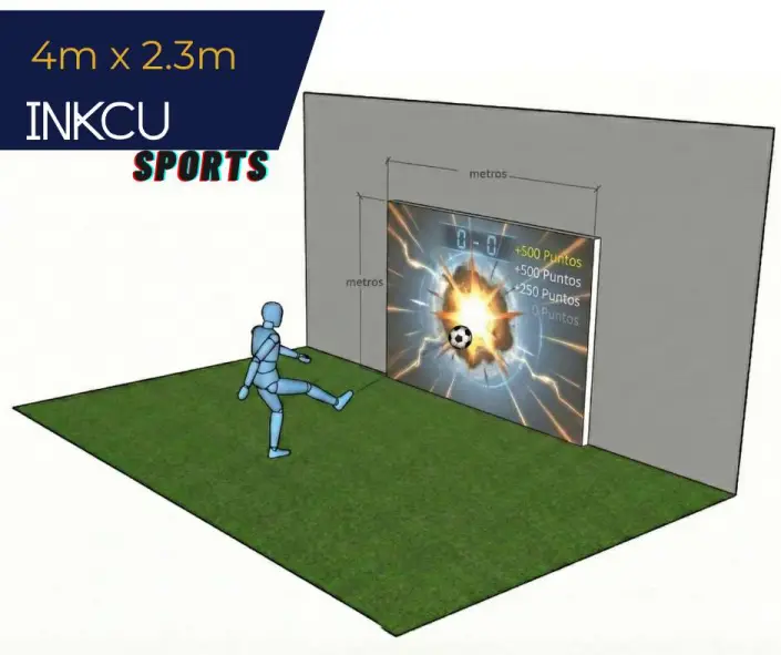 Configuración muro de tiro de 4 m x 2.3 m