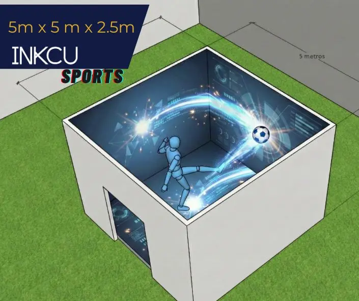 Configuración sala cerrada de 5 m x 5 m x 2.5 m